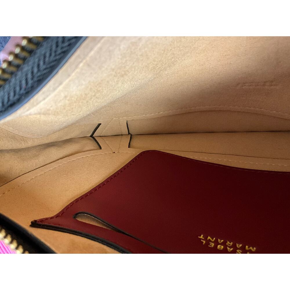 Oskan Moon Shoulder Bag - Isabel Marant - Leather - Red - Picture 5 of 10